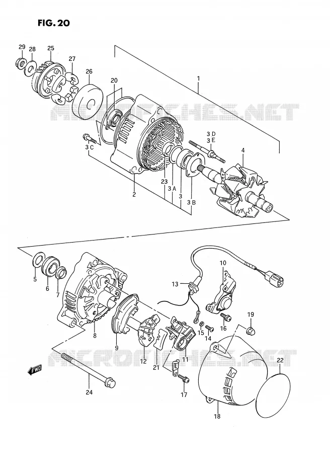 ALTERNATOR Suzuki MOTO 1100 GSX-F 1992  GSX1100FN(E2)
