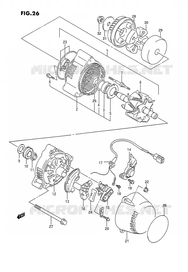 ALTERNATOR Suzuki MOTO 1100 GSX-G 1992  GSX1100GN(E2)