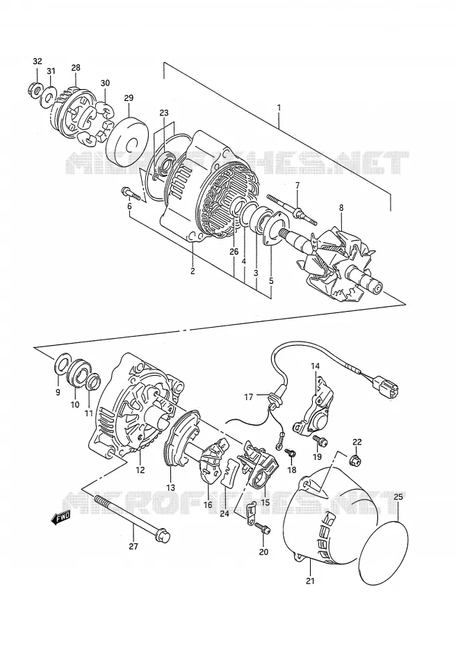 ALTERNATOR Suzuki MOTO 1100 GSX-R 1992  GSX-R1100N(E28)