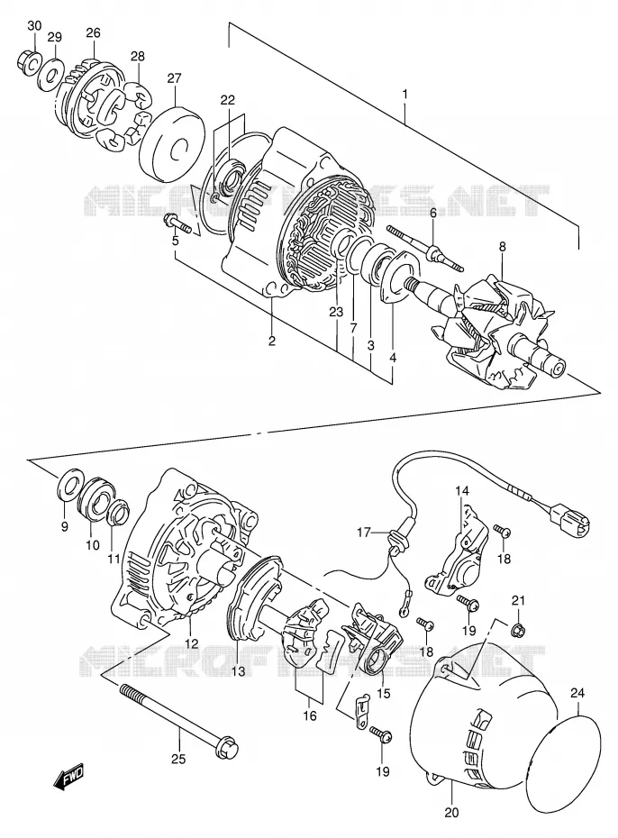 ALTERNATOR Suzuki MOTO 600 BANDIT 1998  GSF600SW(E2)