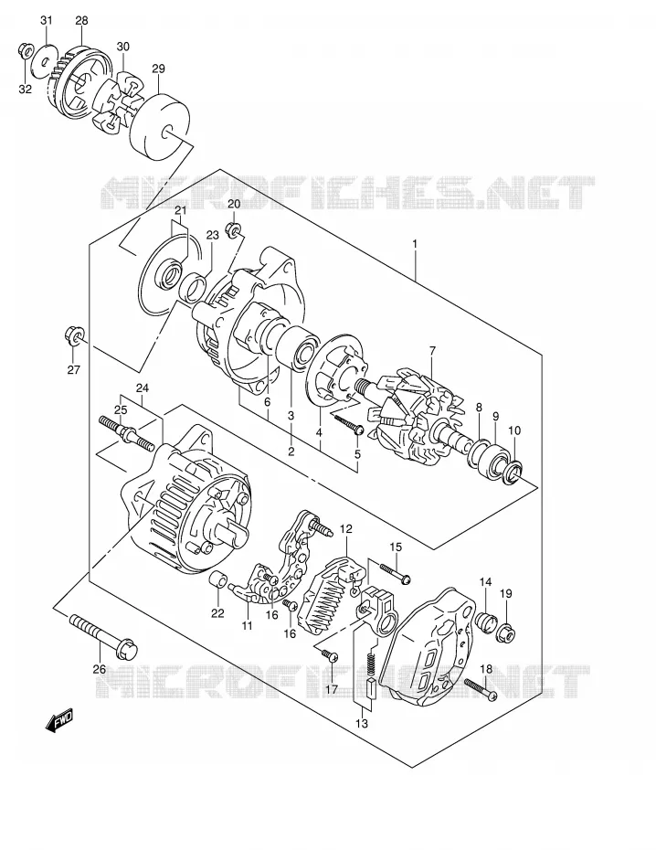 ALTERNATOR Suzuki MOTO 600 BANDIT 2003  GSF600SUK3(E2)
