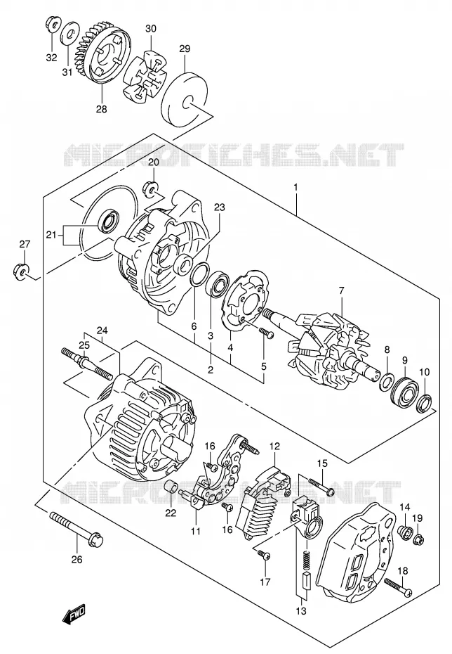 ALTERNATOR Suzuki MOTO 650 BANDIT 2006  GSF650SK6(E2)