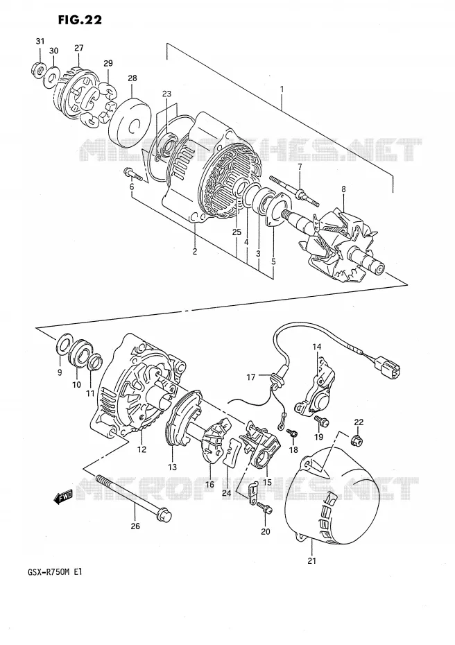 ALTERNATOR Suzuki MOTO 750 GSX-R 1991  GSX-R750M(E1)