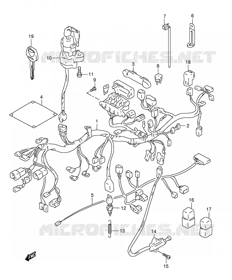 BEDRADING (GSF1200SAV) Suzuki MOTO 1200 BANDIT 2000  GSF1200SY(E28)