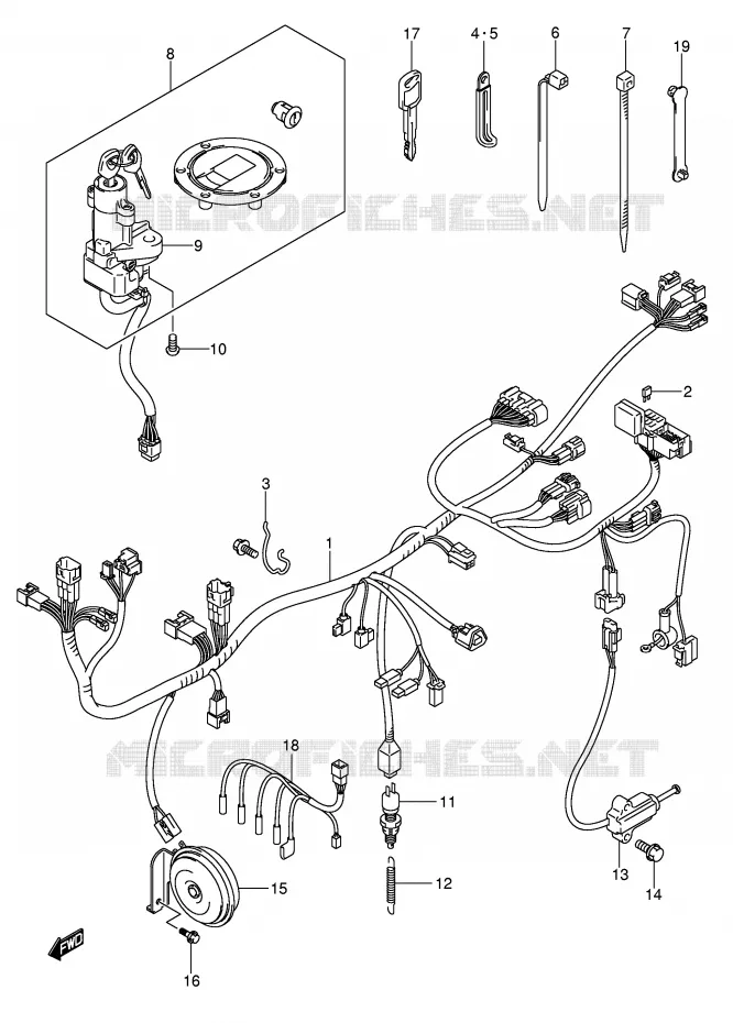 BEDRADING (GSF650K5/K6/UK5/UK6) Suzuki MOTO 650 BANDIT 2006  GSF650UAK6(E2)