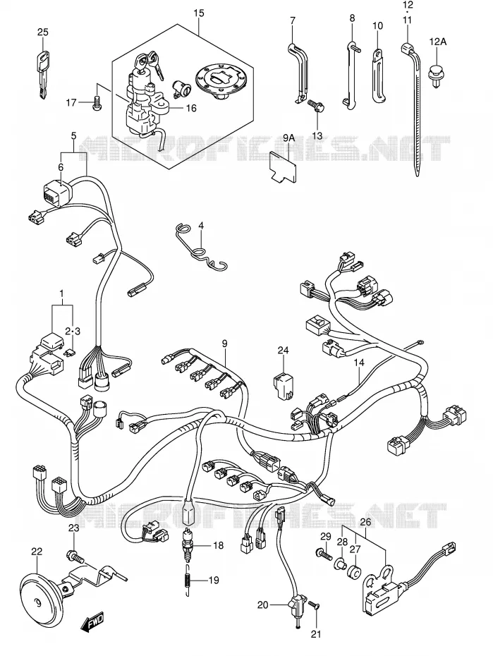 BEDRADING (MODELE K1) Suzuki MOTO 600 GSX-R 2002  GSX-R600K2(E2)
