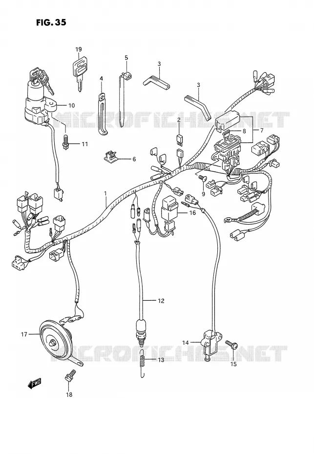 BEDRADING Suzuki MOTO 1100 GSX-G 1993  GSX1100GP(E2)