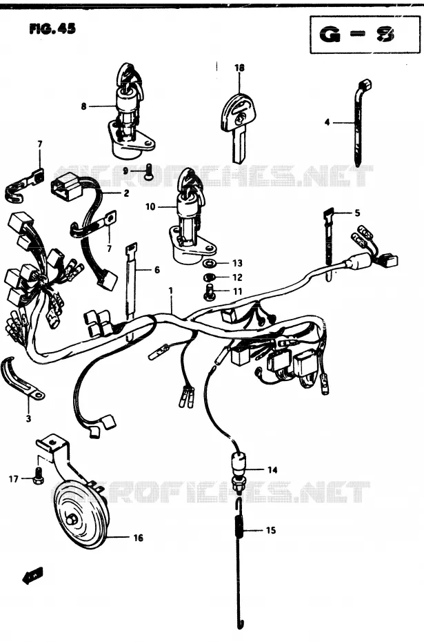 BEDRADING Suzuki MOTO 250 GSX 1982  GSX250Z(Z/D)