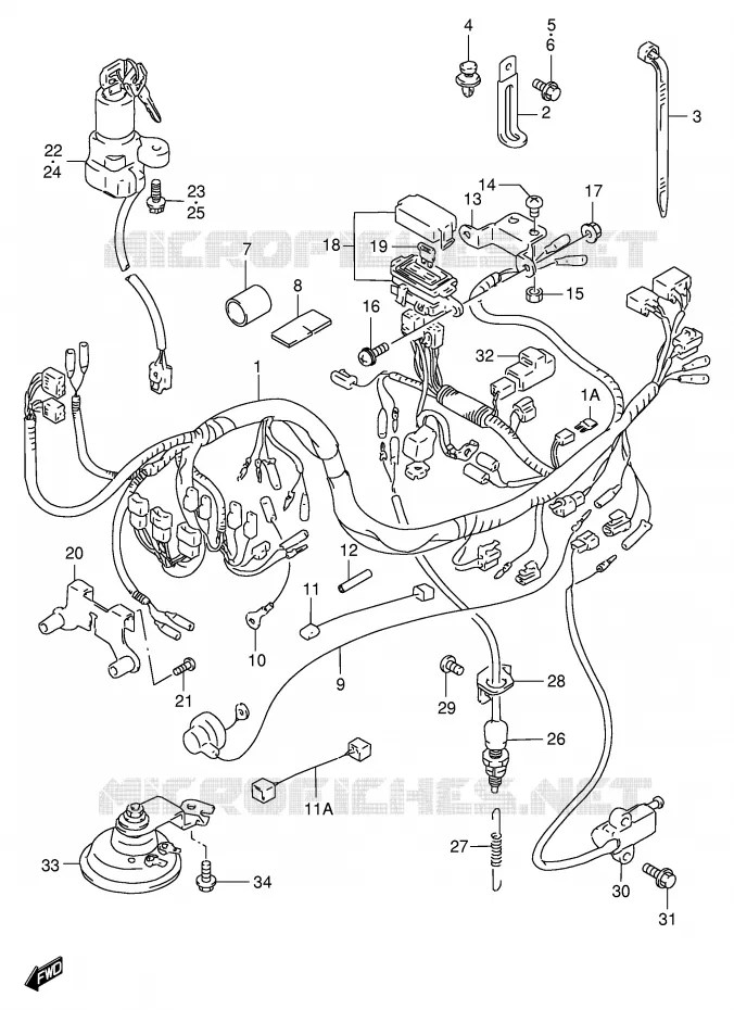 BEDRADING Suzuki MOTO 400 GSX-R 1991  GSX-R400RFM(E30)