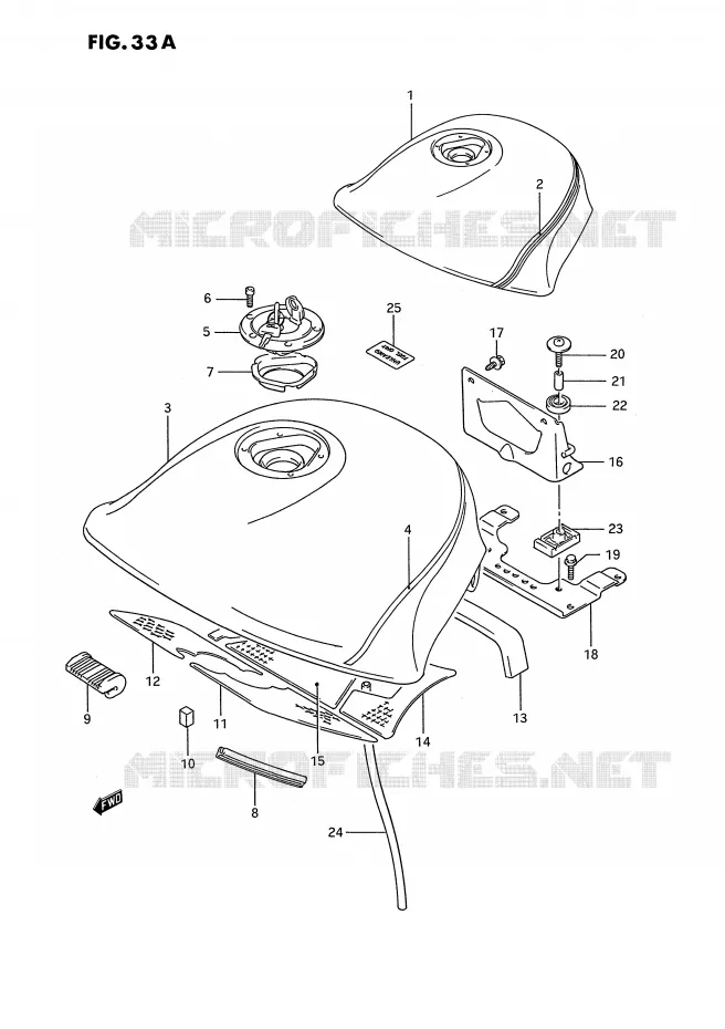 BENZINETANK (MODELE K) Suzuki MOTO 1100 GSX-F 1992  GSX1100FN(E2)