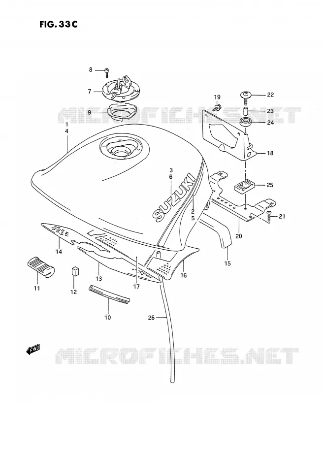 BENZINETANK (MODELE N/P/R) Suzuki MOTO 1100 GSX-F 1992  GSX1100FN(E2)