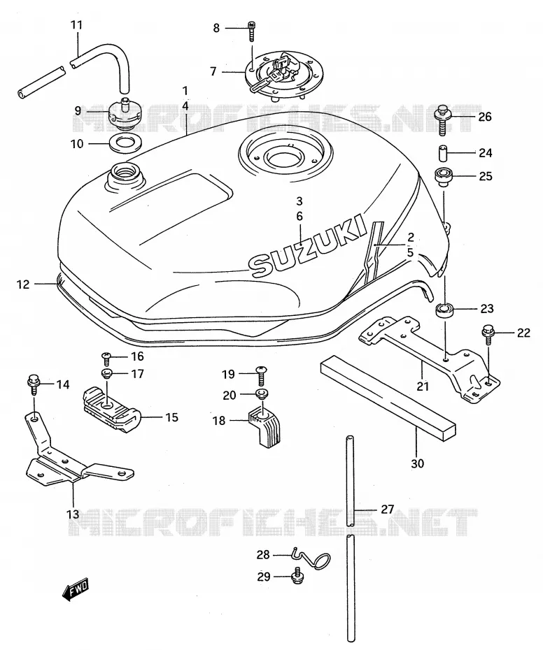 BENZINETANK (MODELE N) Suzuki MOTO 750 GSX-R 1992  GSX-R750WN(E28)