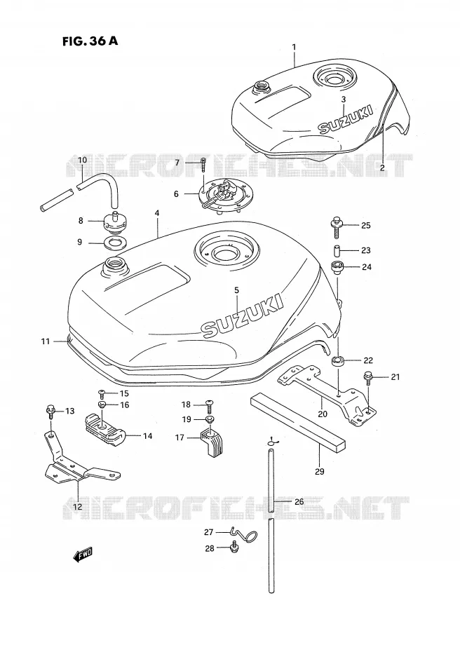 BENZINETANK (MODELE P) Suzuki MOTO 750 GSX-R 1995  GSX-R750WS(E2)