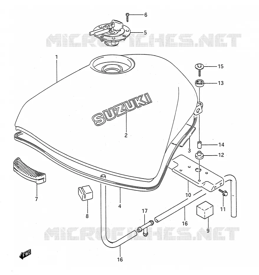 BENZINETANK Suzuki MOTO 400 BANDIT-N 1992  GSF400N(E28)