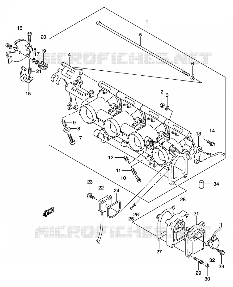 BRANDSTOFINJECTIE ASSY Suzuki MOTO 600 GSX-R 2003  GSX-R600U2K3(E2)