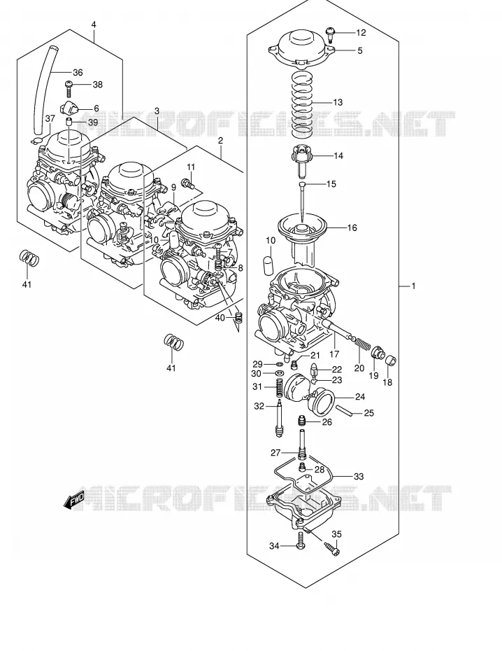 CARBURATOR (MODELE K4) Suzuki MOTO 600 BANDIT 2000  GSF600UY(E2)
