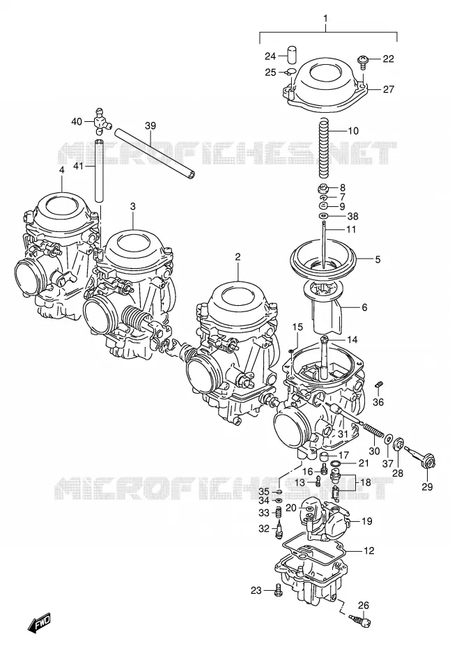 CARBURATOR (MODELE S) Suzuki MOTO 1100 GSX-R 1997  GSX-R1100WV(E2)