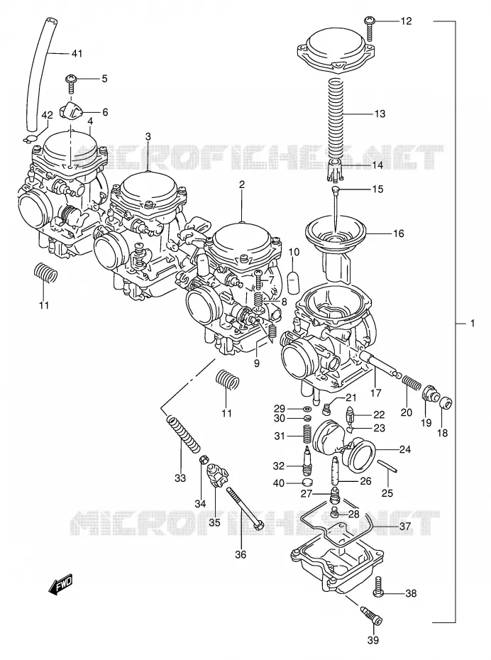 CARBURATOR (MODELE S) Suzuki MOTO 600 BANDIT 1996  GSF600T(E2)