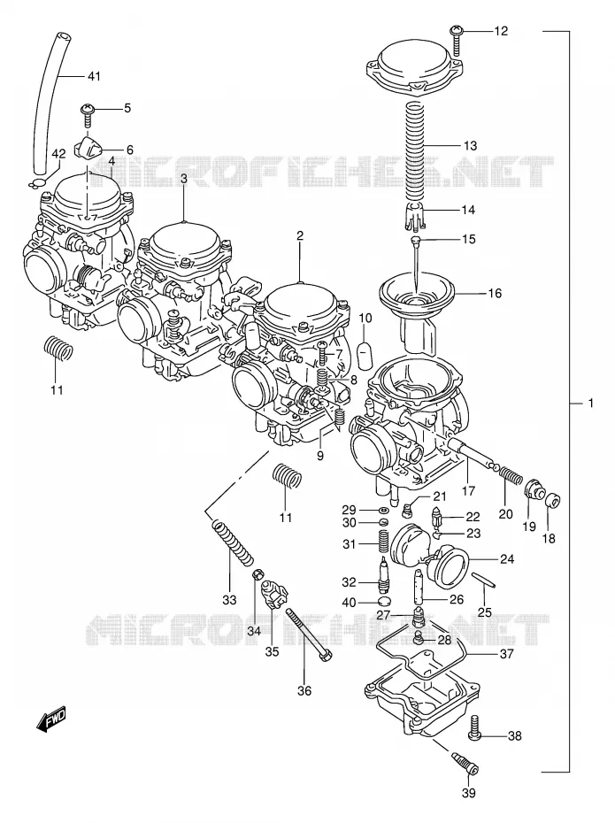 CARBURATOR (MODELE T) Suzuki MOTO 600 BANDIT 1999  GSF600SX(E2)