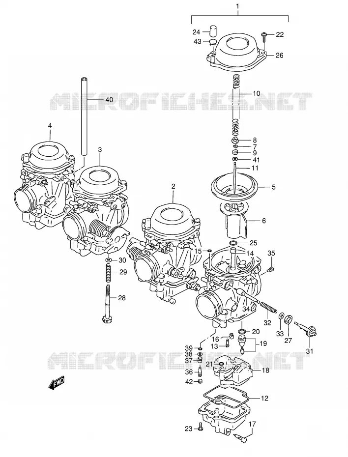 CARBURATOR Suzuki MOTO 1200 BANDIT 1997  GSF1200SAV(E28)