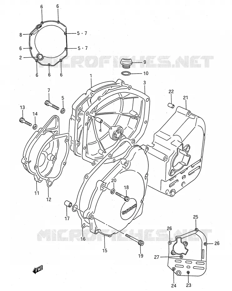 CASING Suzuki MOTO 1100 GSX-F 1991  GSX1100FM(E28)