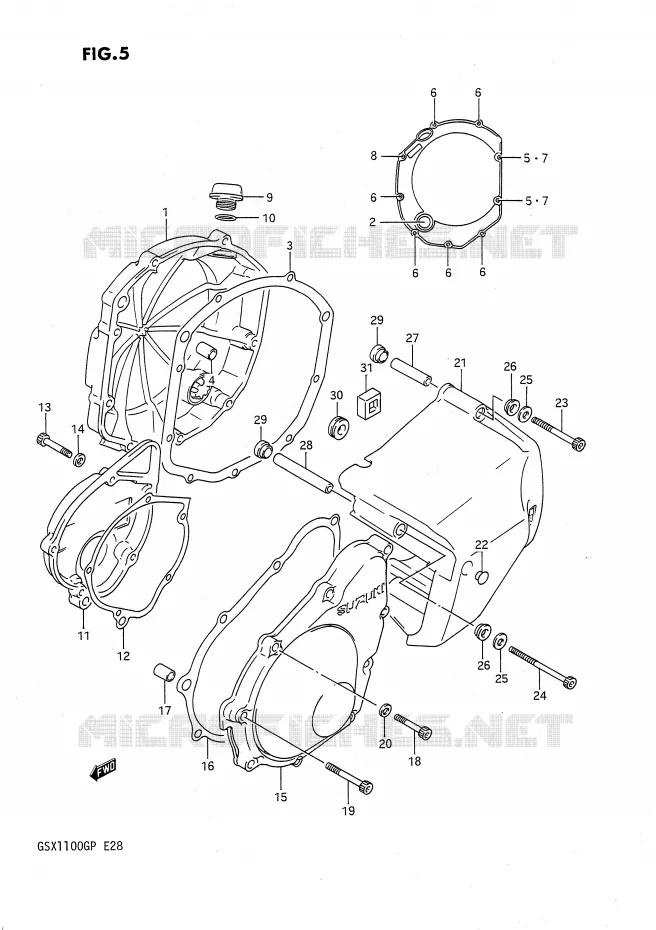 CASING Suzuki MOTO 1100 GSX-G 1992  GSX1100GN(E28)
