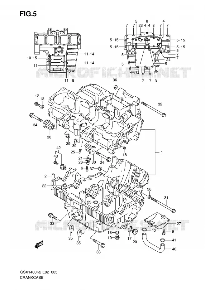 CASING Suzuki MOTO 1400 GSX 2003  GSX1400K3(E2)