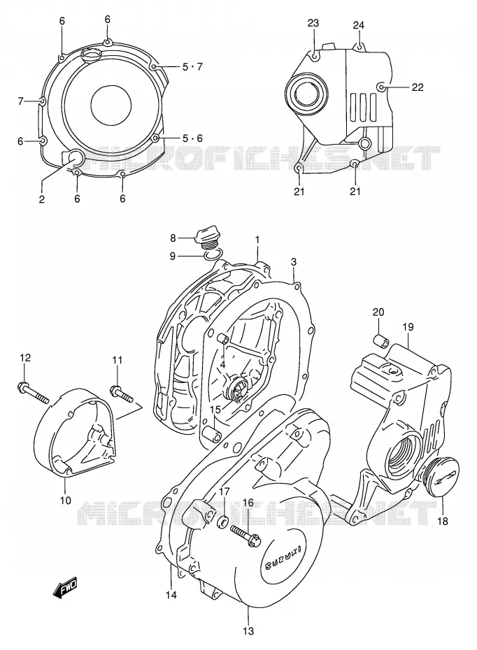 CASING Suzuki MOTO 250 GSX 1993  GSX250FP(E24)
