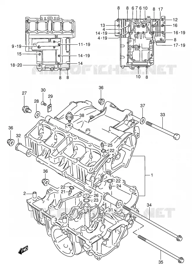 CASING Suzuki MOTO 250 GSX 1993  GSX250FP(E24)