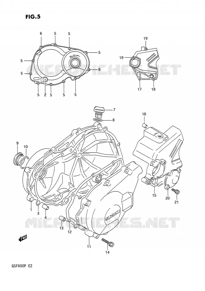 CASING Suzuki MOTO 400 BANDIT 1992  GSF400N(E2)