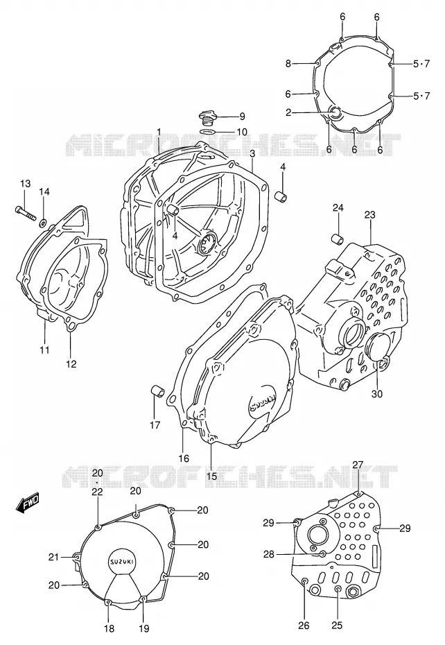 CASING Suzuki MOTO 600 BANDIT 1999  GSF600X(E2)