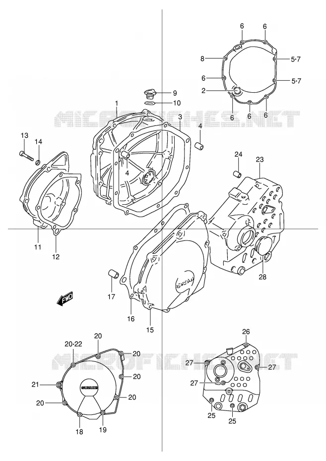 CASING Suzuki MOTO 600 BANDIT 2004  GSF600SUK4(E2)