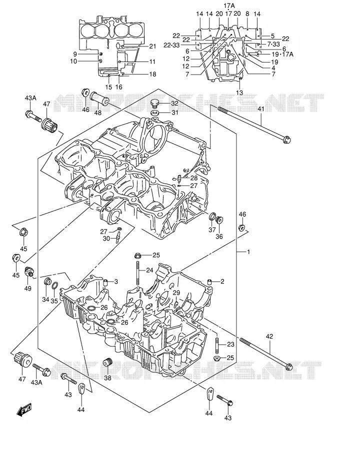 CASING Suzuki MOTO 600 BANDIT 2004  GSF600SUK4(E2)