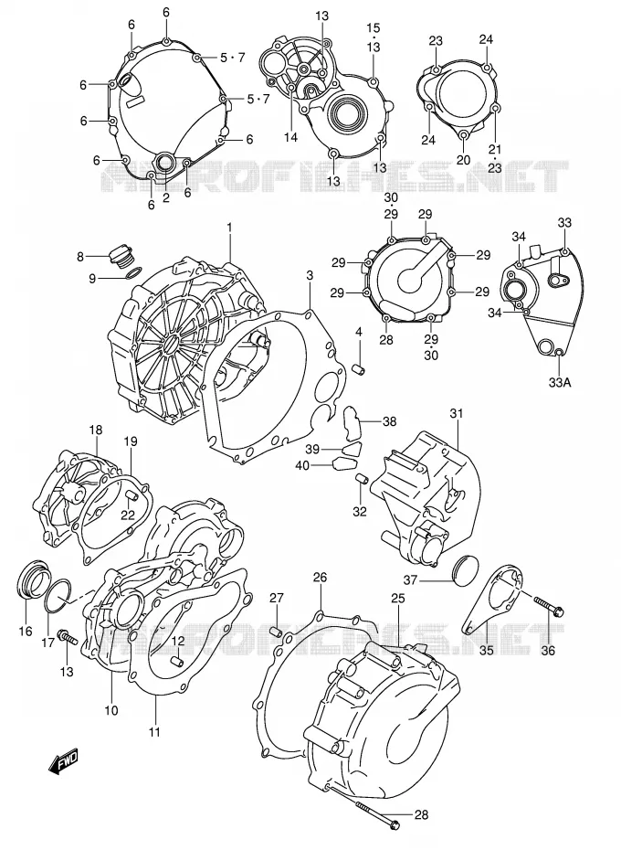 CASING Suzuki MOTO 600 GSX-R 2002  GSX-R600U1K2(E2)