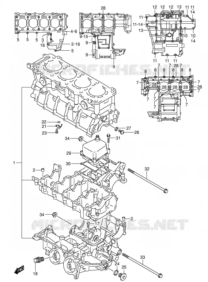 CASING Suzuki MOTO 600 GSX-R 2003  GSX-R600ZK3(E2)