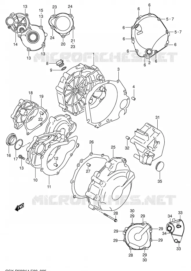 CASING Suzuki MOTO 600 GSX-R 2004  GSX-R600U2K4(E2)