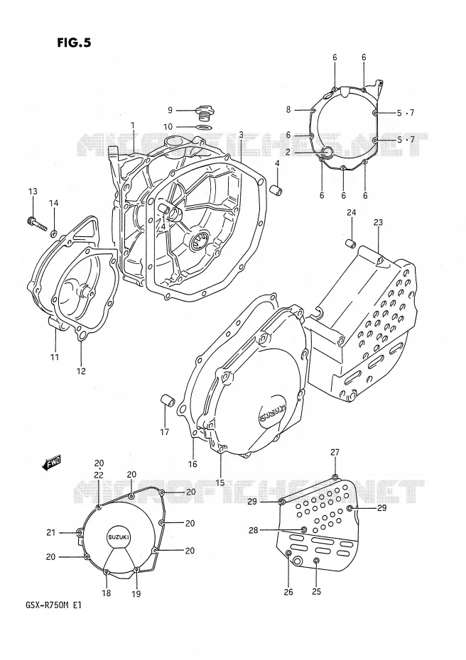 CASING Suzuki MOTO 750 GSX-R 1991  GSX-R750M(E1)