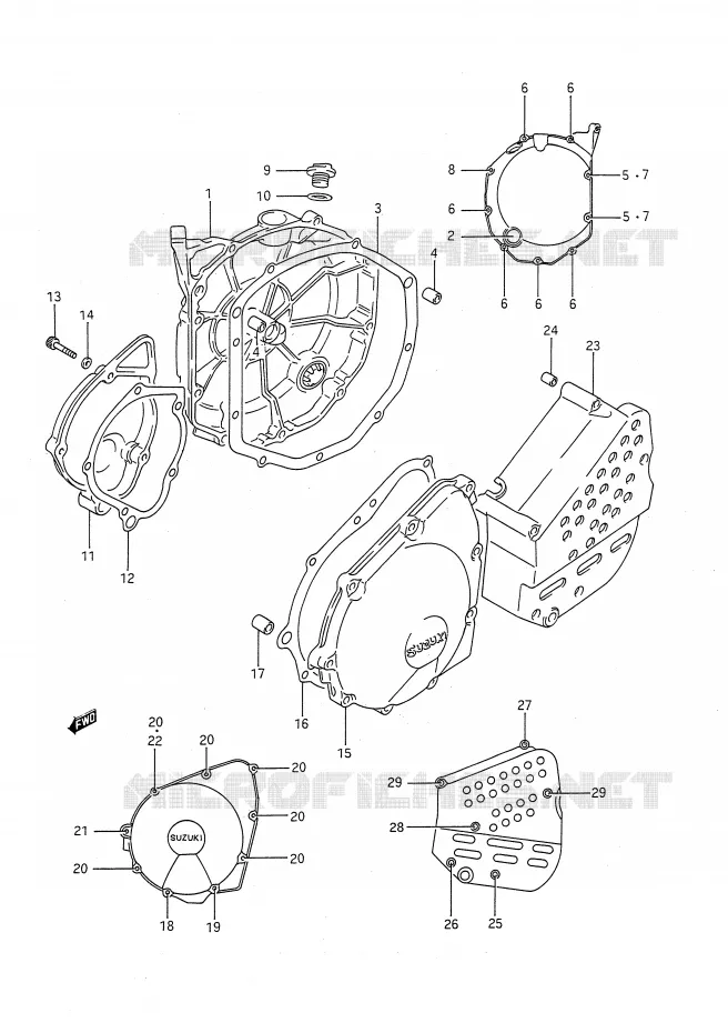CASING Suzuki MOTO 750 GSX-R 1991  GSX-R750M(E28)
