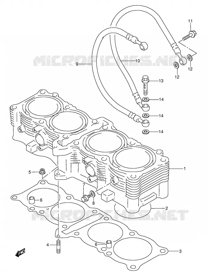 CILINDER Suzuki MOTO 1100 GSX-R 1993  GSX-R1100WP(E28)