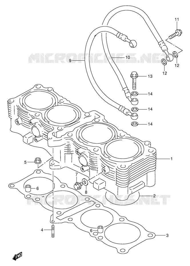 CILINDER Suzuki MOTO 1100 GSX-R 1996  GSX-R1100WT(E2)