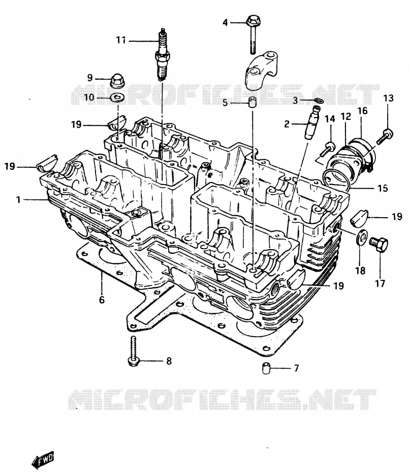 CILINDERKOP Suzuki MOTO 400 GSX 1983  GSX400FD