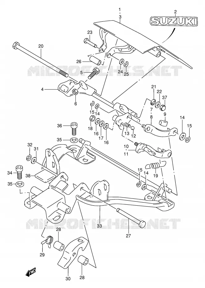COVER Suzuki MOTO 250 GSX 1996  GSX250FT(E24)