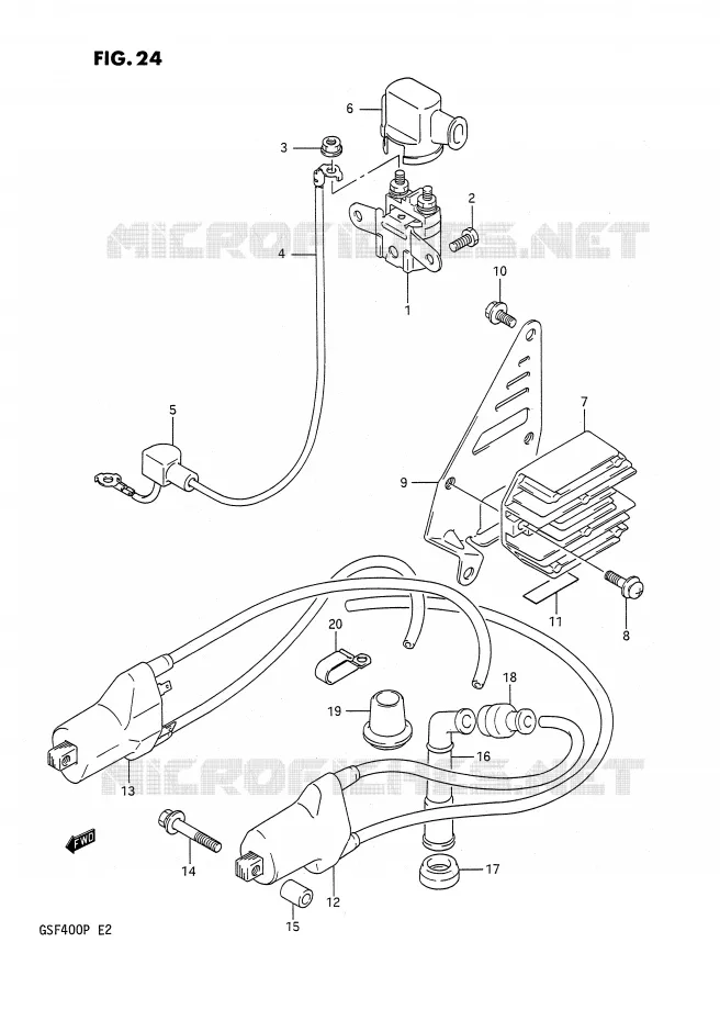 ELEKTRISCH Suzuki MOTO 400 BANDIT 1992  GSF400N(E2)