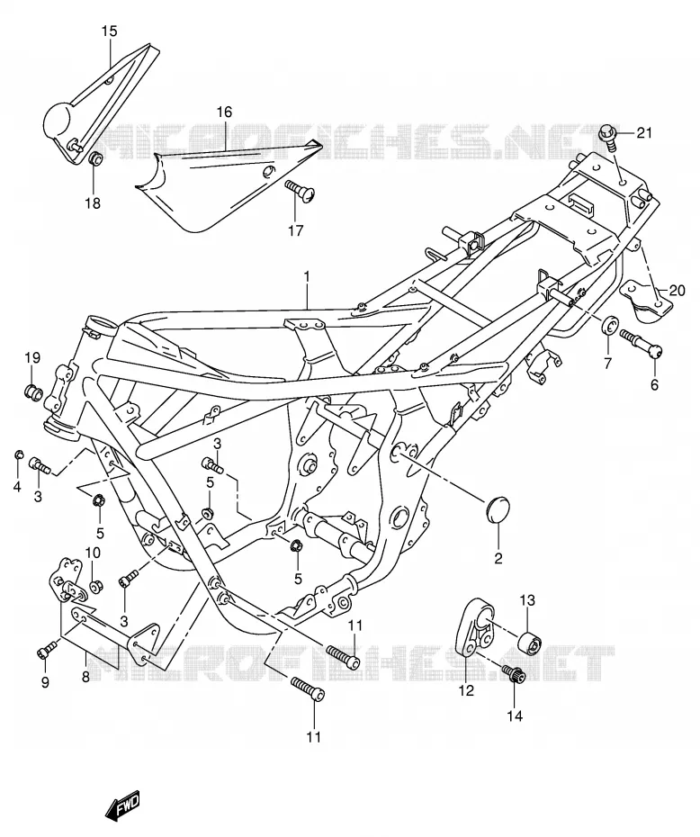 FRAME (GSF1200ZK4/ZK5/SZK5) Suzuki MOTO 1200 BANDIT 2005  GSF1200SZK5(E2)