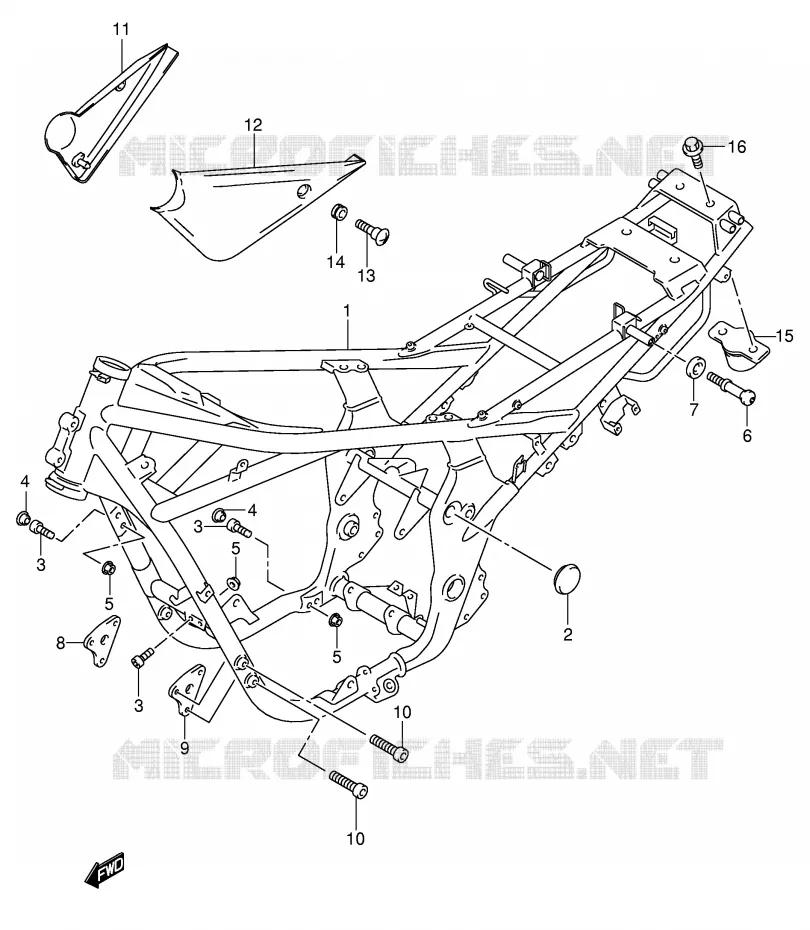 FRAME (GSF600ZK4) Suzuki MOTO 600 BANDIT 2003  GSF600SUK3(E2)
