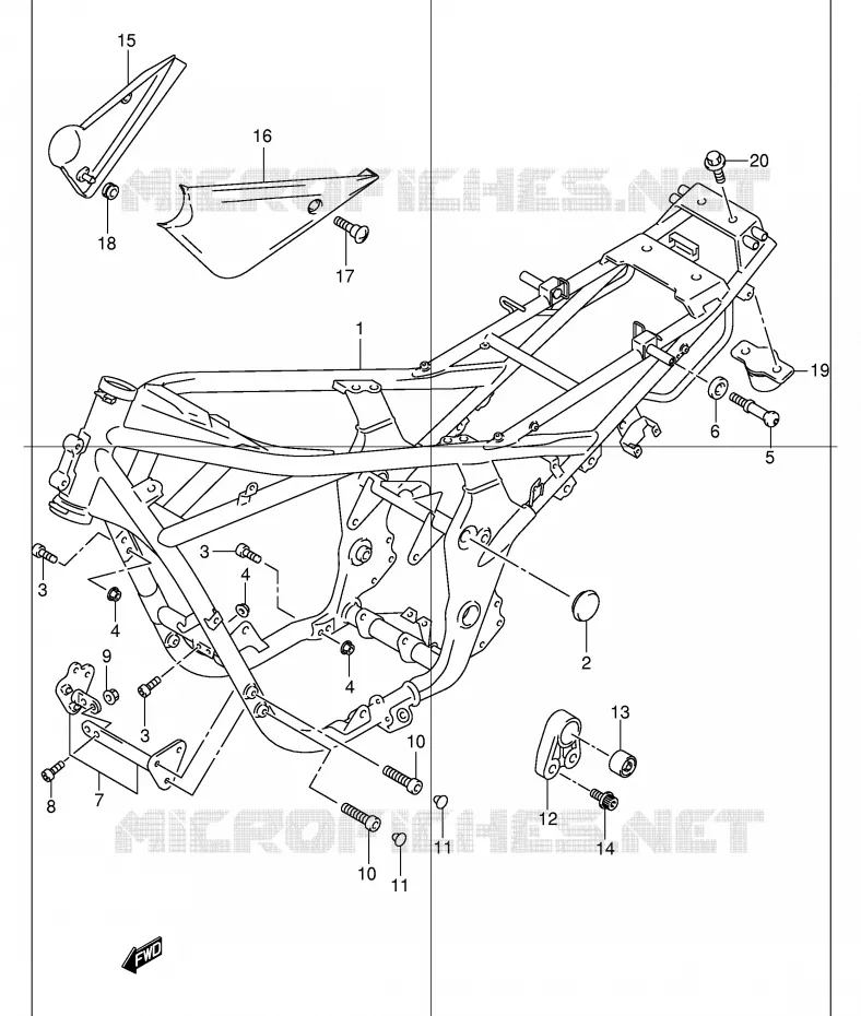 FRAME (MODELE K1) Suzuki MOTO 1200 BANDIT 2004  GSF1200K4(E2)