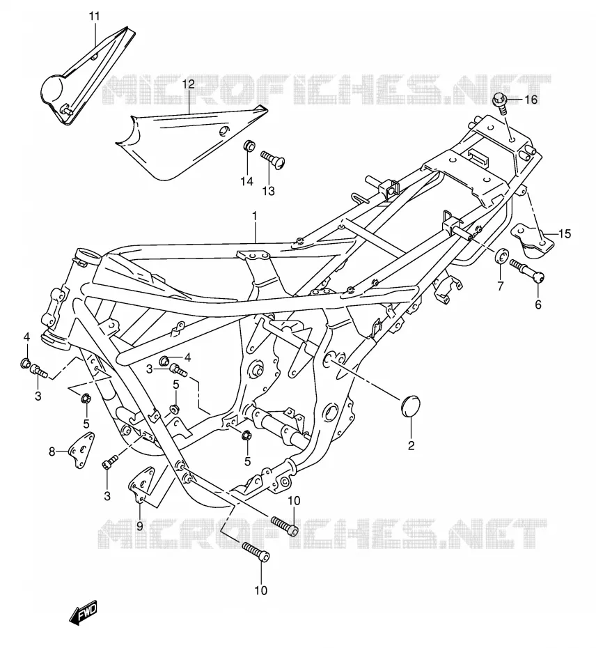 FRAME (MODELE K3/K4) Suzuki MOTO 600 BANDIT 2003  GSF600SK3(E2)