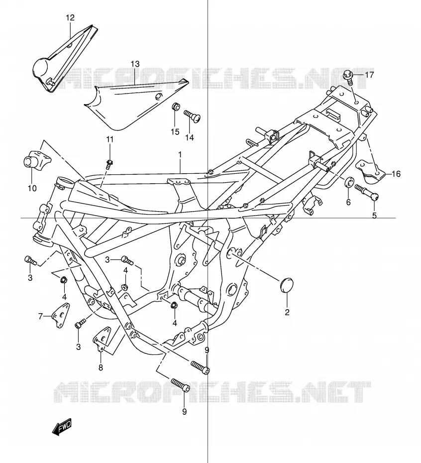 FRAME (MODELE Y/K1) Suzuki MOTO 600 BANDIT 2000  GSF600Y(E2)