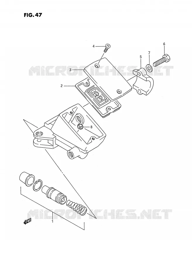 FRONT HOOFDREMCILINDER (MODELE J) Suzuki MOTO 1100 GSX-F 1992  GSX1100FN(E2)
