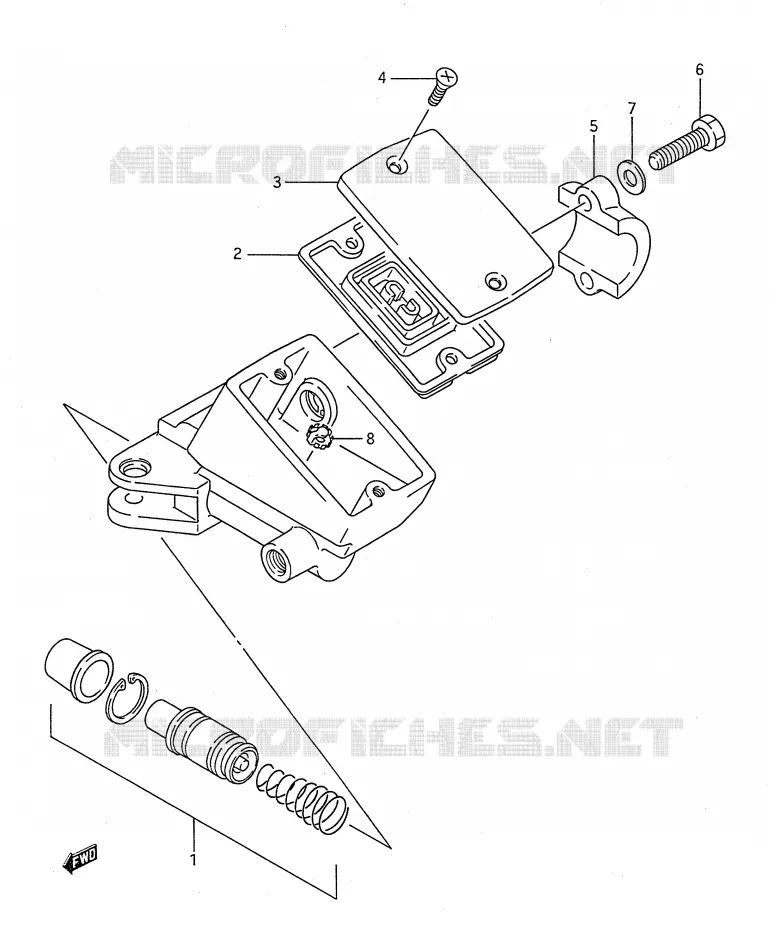 FRONT HOOFDREMCILINDER (MODELE J) Suzuki MOTO 1100 GSX-F 1993  GSX1100FP(E28)